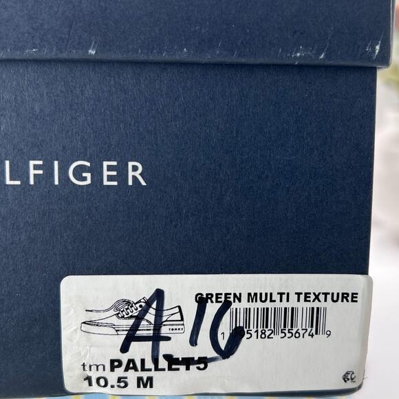 Tommy Hilfiger Pallet 5 Sneakers Green Multi Texture Stripe Men\'s 10.5M NWB